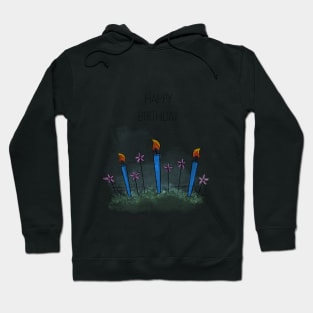 Happy Birthday Candles & Flowers Hoodie